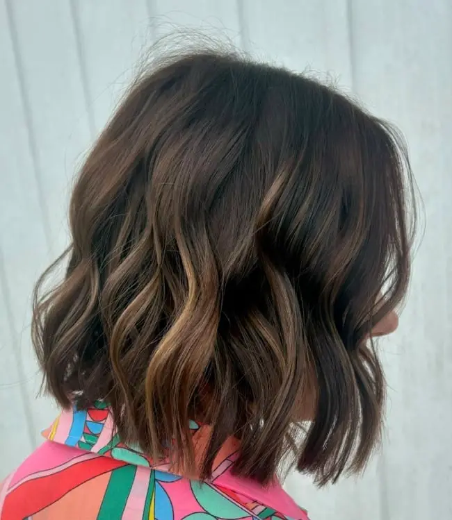 Dark Brown Lighter Highlights Side Part — Classy Highlights Brown Hair
