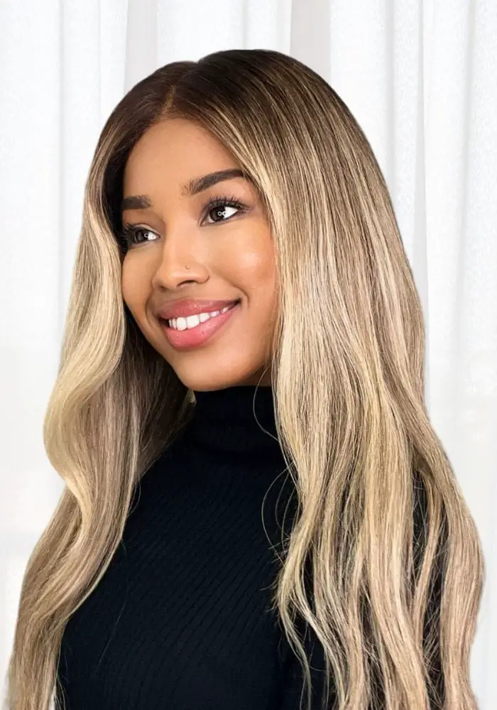 Mid-Back Layers With Subtle Lighter Brown Highlights Mid-Back Layers With Subtle Lighter Brown Highlights — Classy Highlights Wig