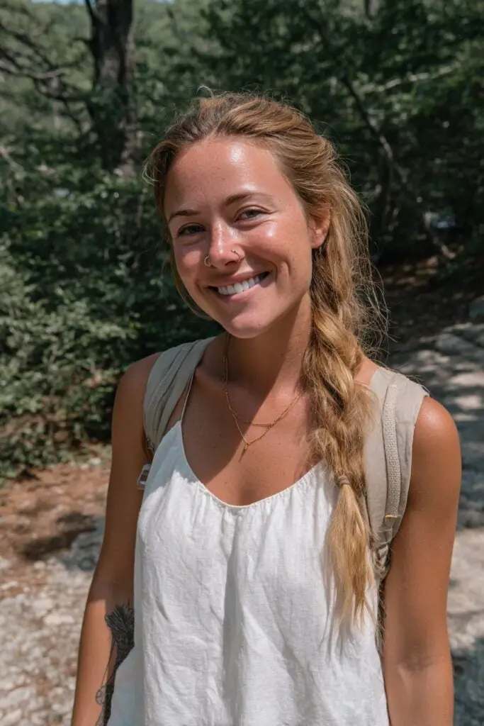 Collarbone Side Braid In Blonde Collarbone Side Braid In Blonde — Classy Hiking Hairstyles