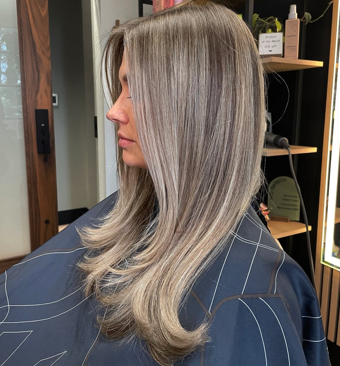 Mid-Back Ash Blonde with Soft Waves Mid-Back Ash Blonde with Soft Waves — Classy Icy Blonde Hair