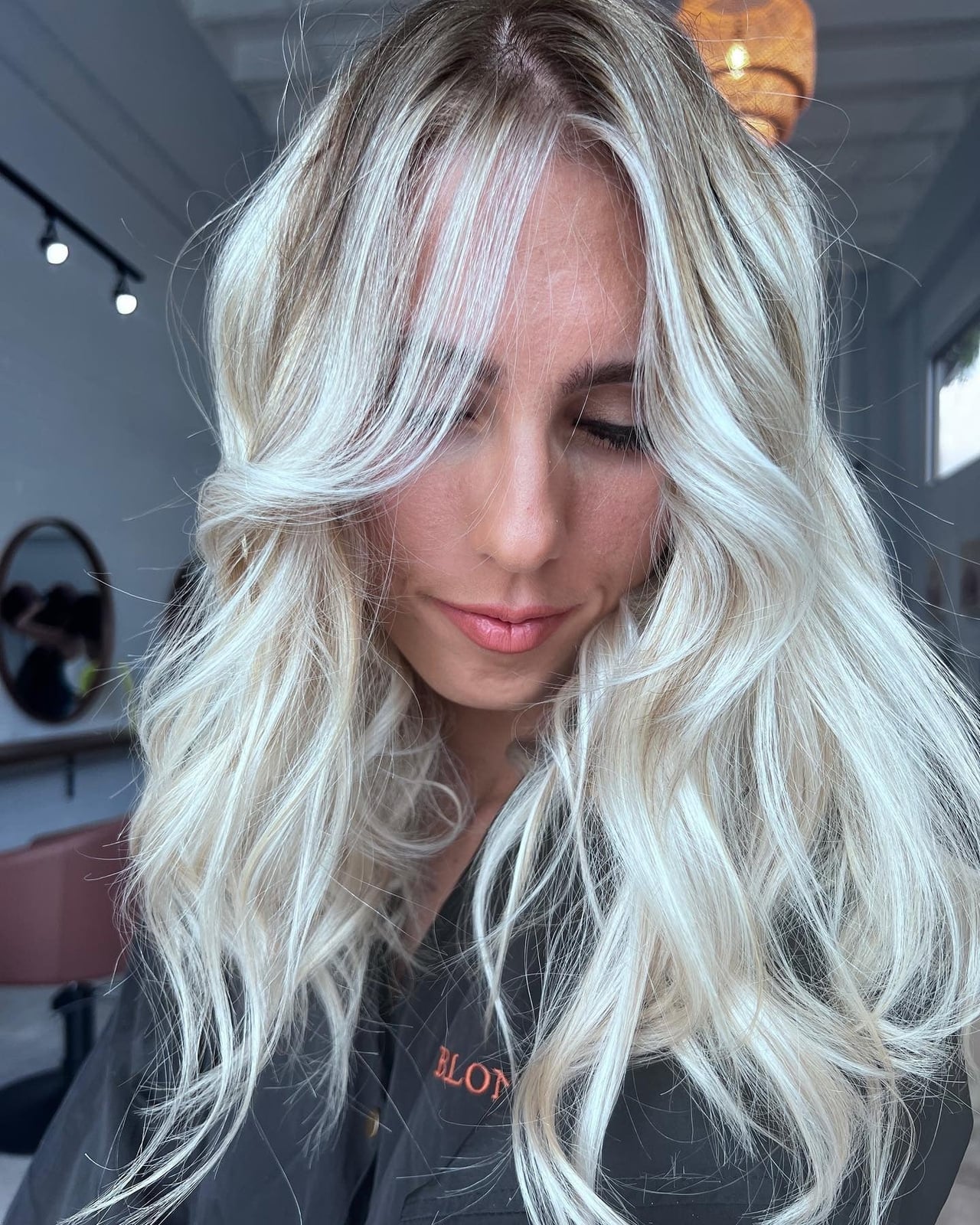 Collarbone Icy Blonde with Root Shadow Collarbone Icy Blonde with Root Shadow — Classy Icy Blonde Hair