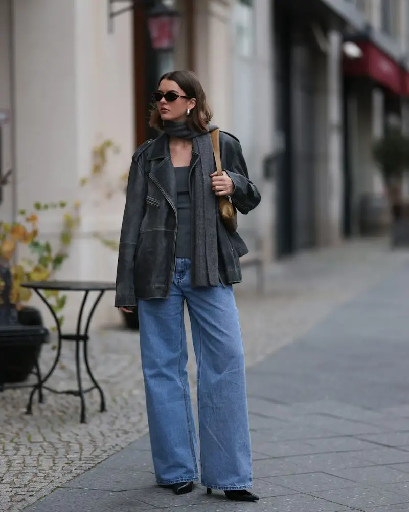 Monochromatic Gray Biker Jacket Outfit — Classy Indie Outfits