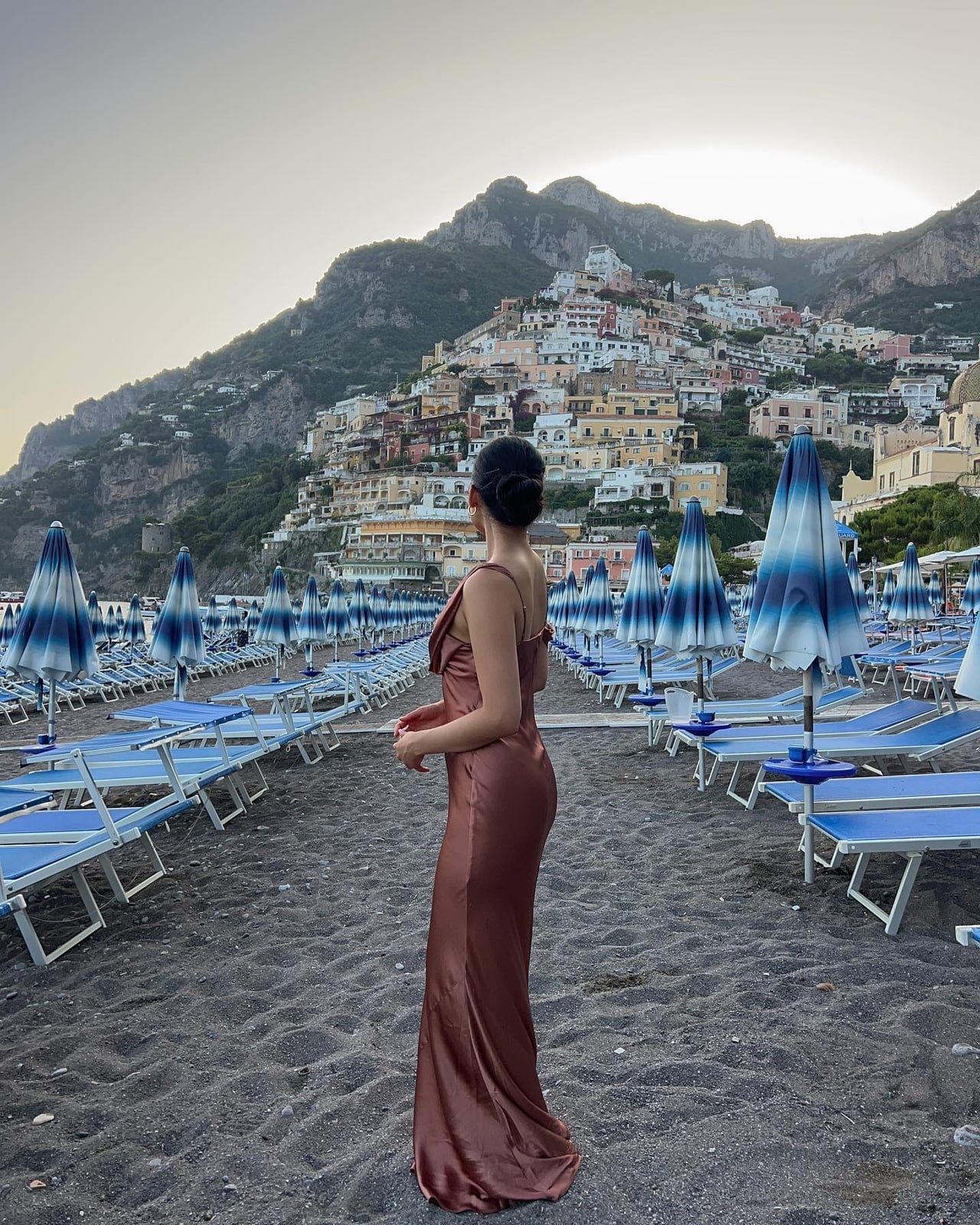 Bronze Satin Slip Dress Bronze Satin Slip Dress — Classy Italian Outfits