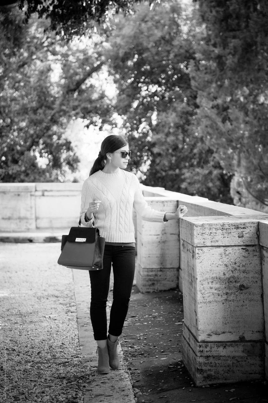 Cream Cable Knit Sweater with Black Pants Cream Cable Knit Sweater with Black Pants — Classy Italian Outfits