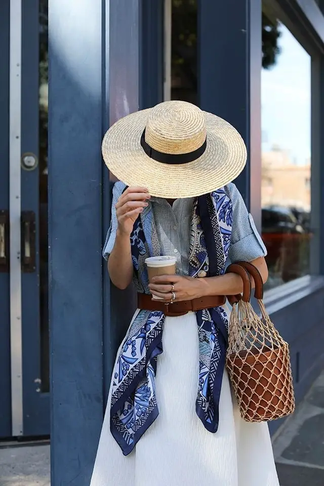 Striped Button-Up Shirt with Pleated Midi Skirt Striped Button-Up Shirt with Pleated Midi Skirt — Classy Italian Outfits