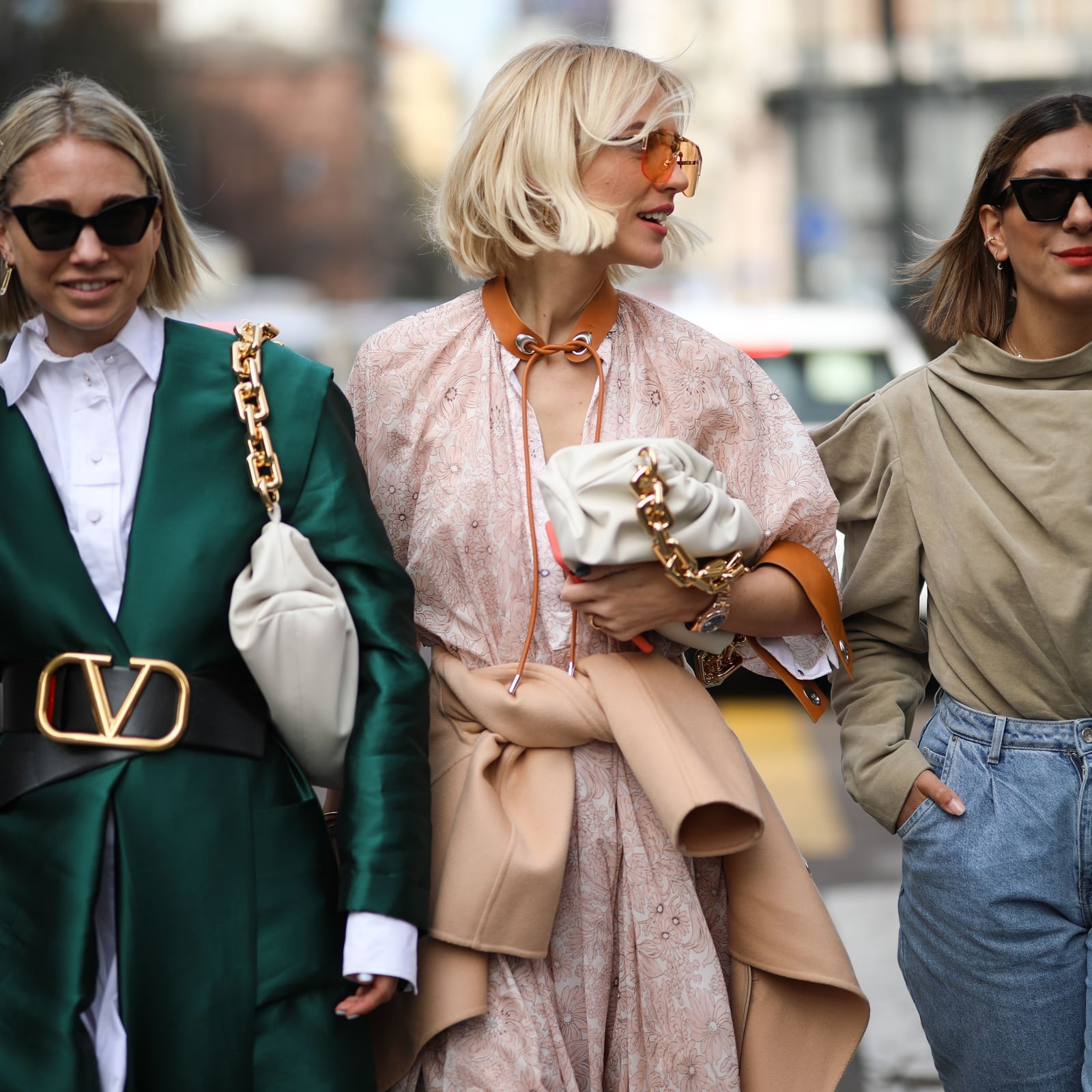 Green Satin Blazer with White Collared Shirt Green Satin Blazer with White Collared Shirt — Classy Italian Outfits