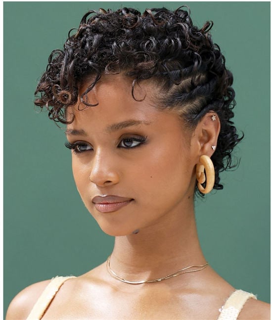 Short Coily Pixie With Finger Waves — Classy Kinky Hair