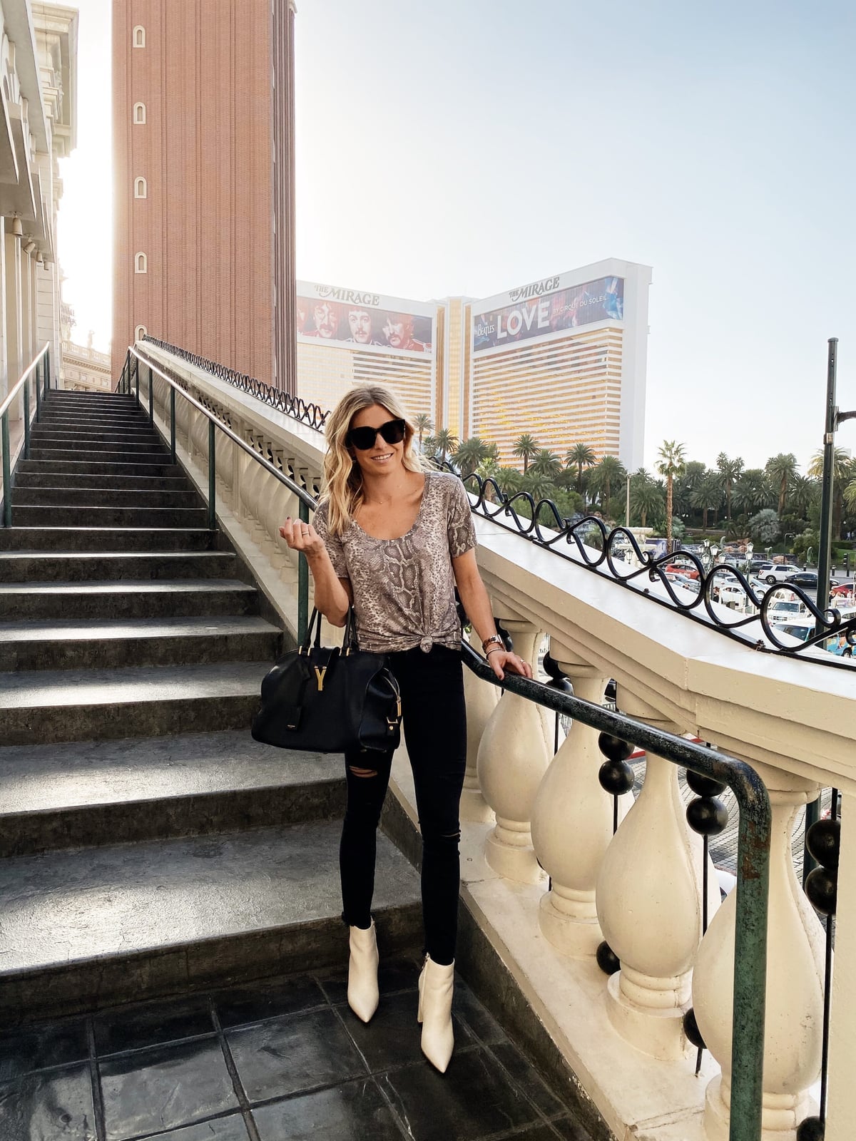 Gray Snakeskin Top with Ripped Black Jeans Gray Snakeskin Top with Ripped Black Jeans — Classy Las Vegas Outfits