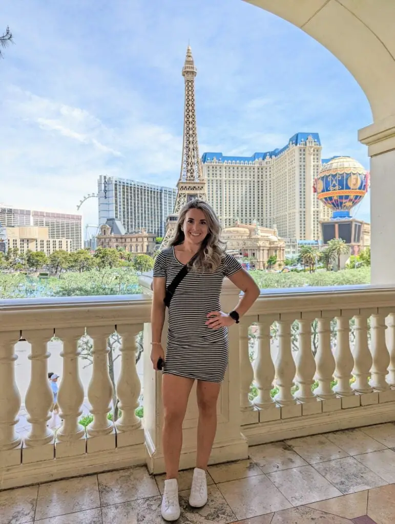Black and White Striped Jersey Dress with Sneakers Black and White Striped Jersey Dress with Sneakers — Classy Las Vegas Outfits