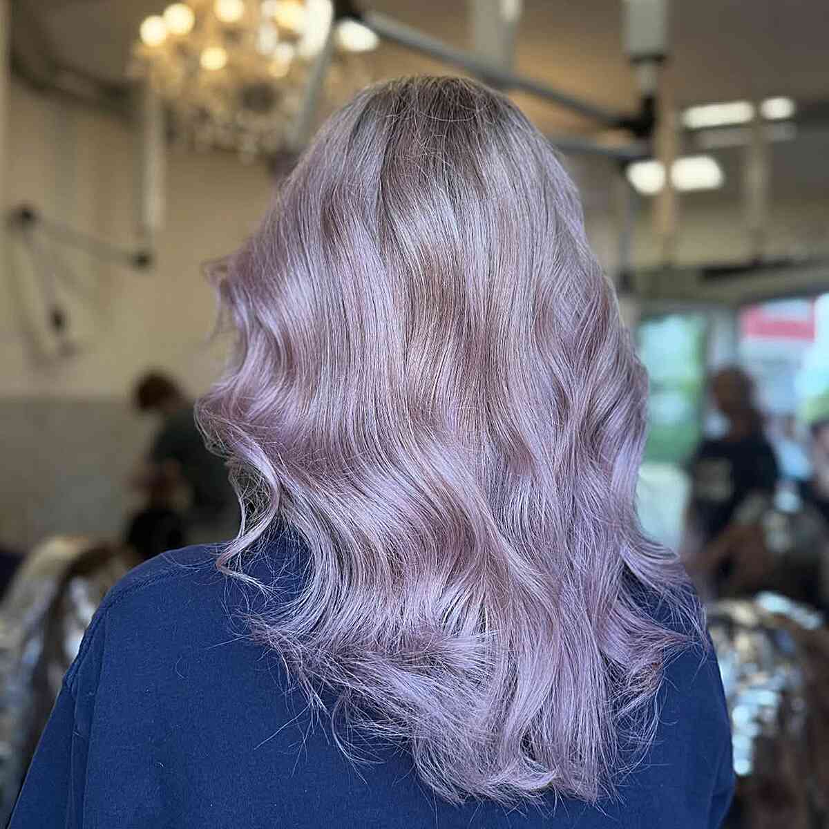 Ethereal Lavender Mid-Back Ash Highlights Ethereal Lavender Mid-Back Ash Highlights — Classy Lavender Hair