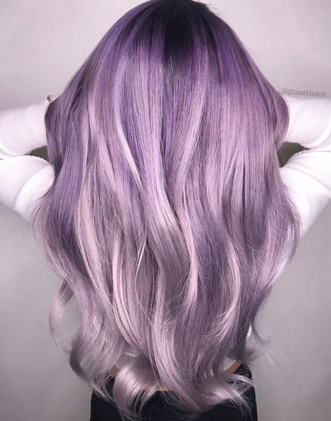 Vibrant Purple With Lavender Balayage Mid-Back Vibrant Purple With Lavender Balayage Mid-Back — Classy Lavender Hair