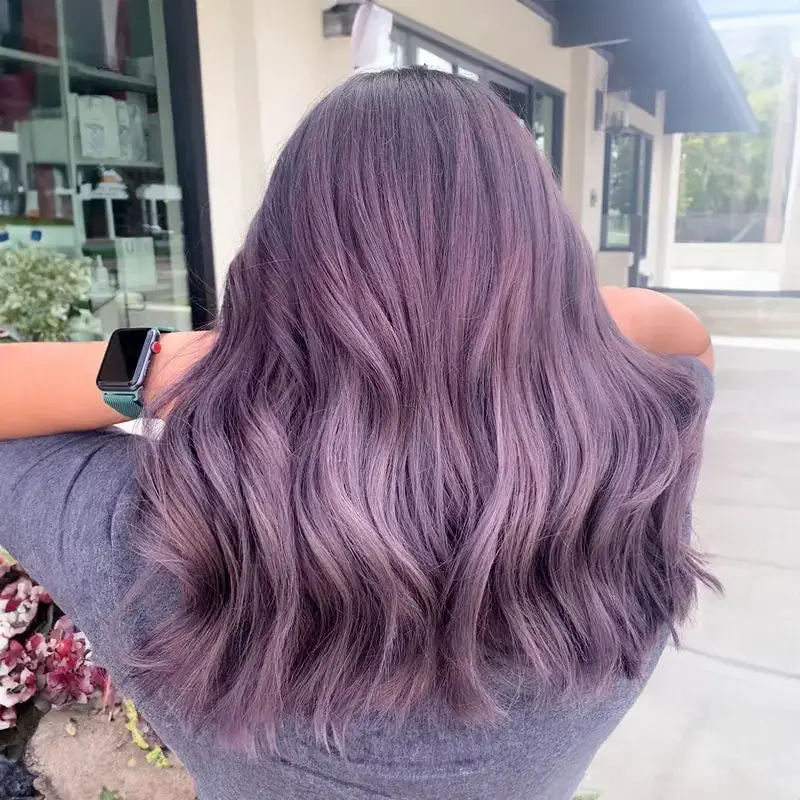Muted Lavender Mid-Back Layers Muted Lavender Mid-Back Layers — Classy Lavender Hair