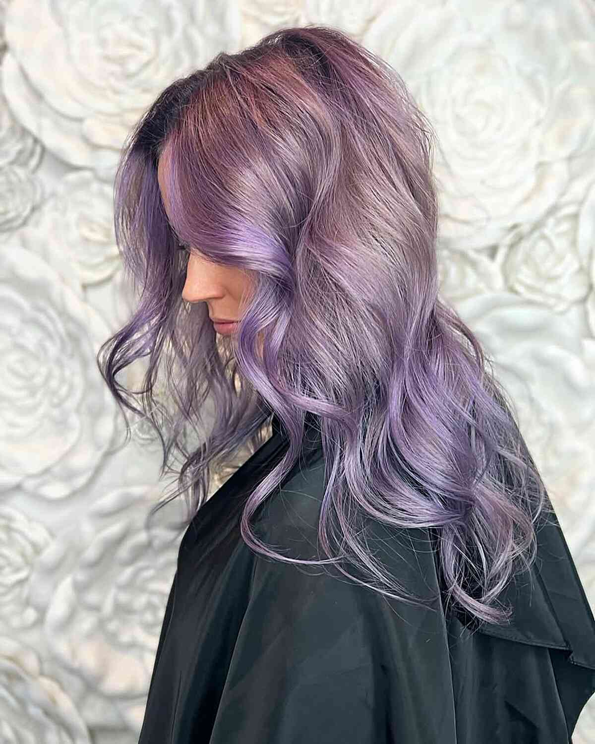 Collarbone Lavender With Silver Undertones Collarbone Lavender With Silver Undertones — Classy Lavender Hair