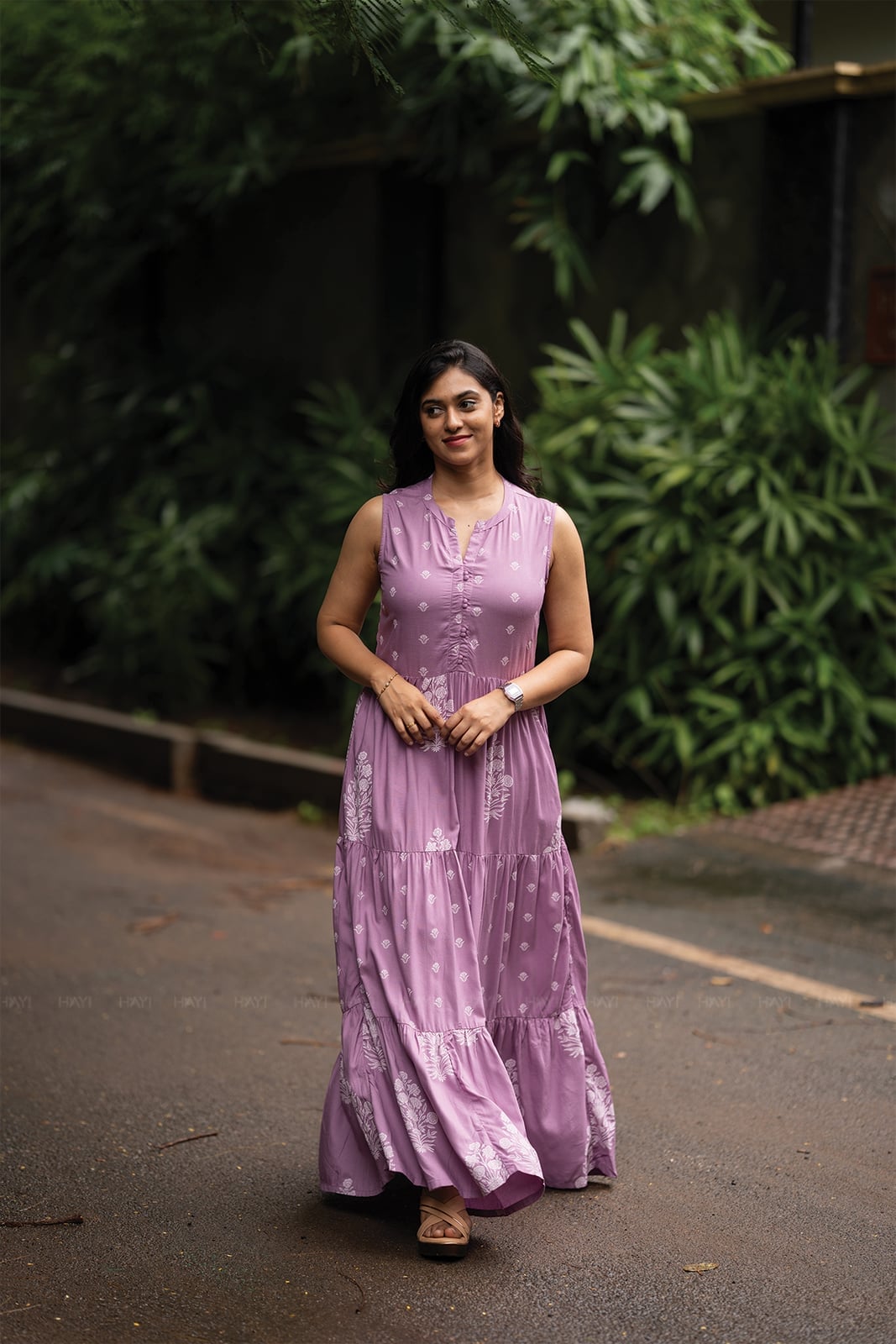 Tiered Lavender Viscose Maxi Dress Tiered Lavender Viscose Maxi Dress — Classy Lavender Outfits