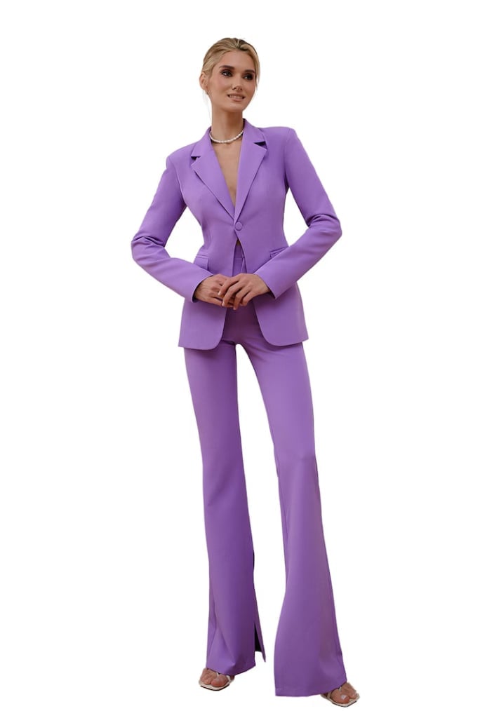 Monochromatic Lavender Two-Piece Suit Monochromatic Lavender Two-Piece Suit — Classy Lavender Outfits