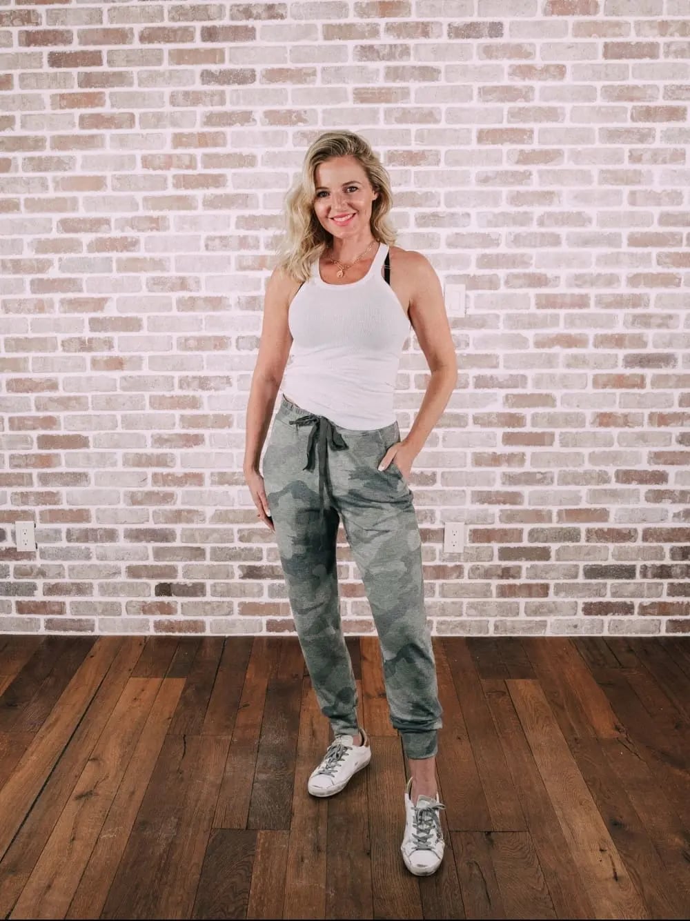 Ribbed Tank Top With Camo Print Joggers Ribbed Tank Top With Camo Print Joggers — Classy Lazy Outfits