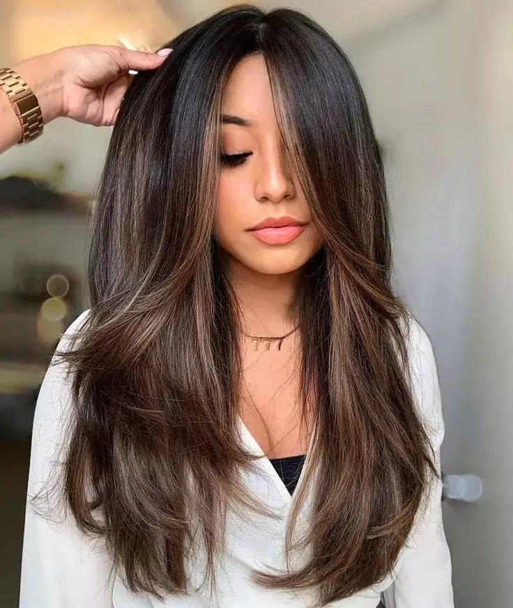 Mid-Back Layers With Face-Framing Pieces Mid-Back Layers With Face-Framing Pieces — Classy Length Hair