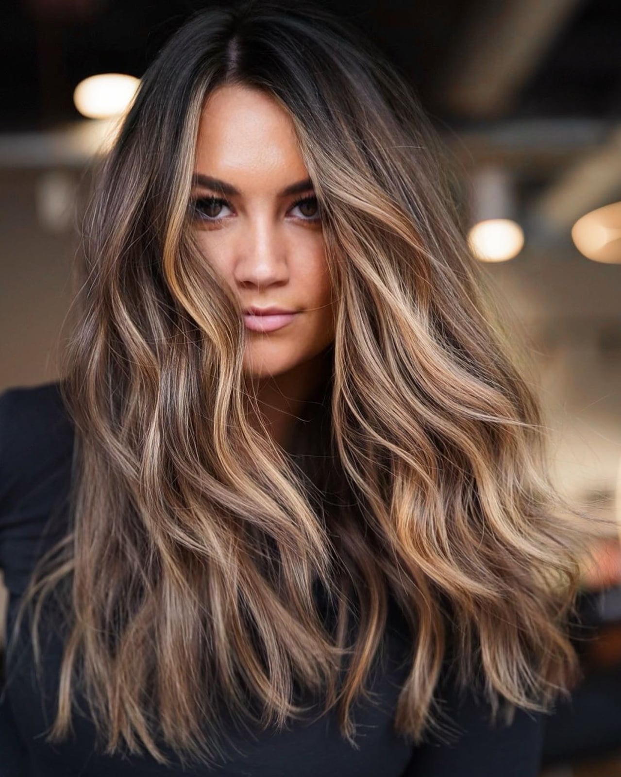 Light Brown Balayage With Blonde Highlights — Classy Light Brown Balayage