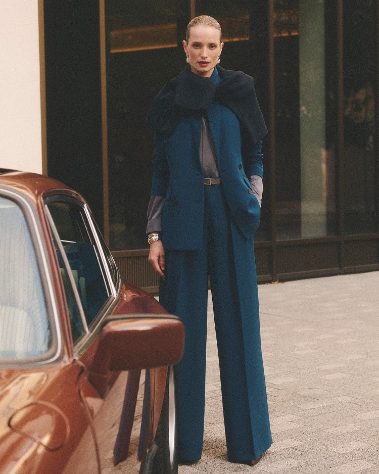 Oversized Teal Blazer and Trousers Power Suit Oversized Teal Blazer and Trousers Power Suit — Classy London Outfits