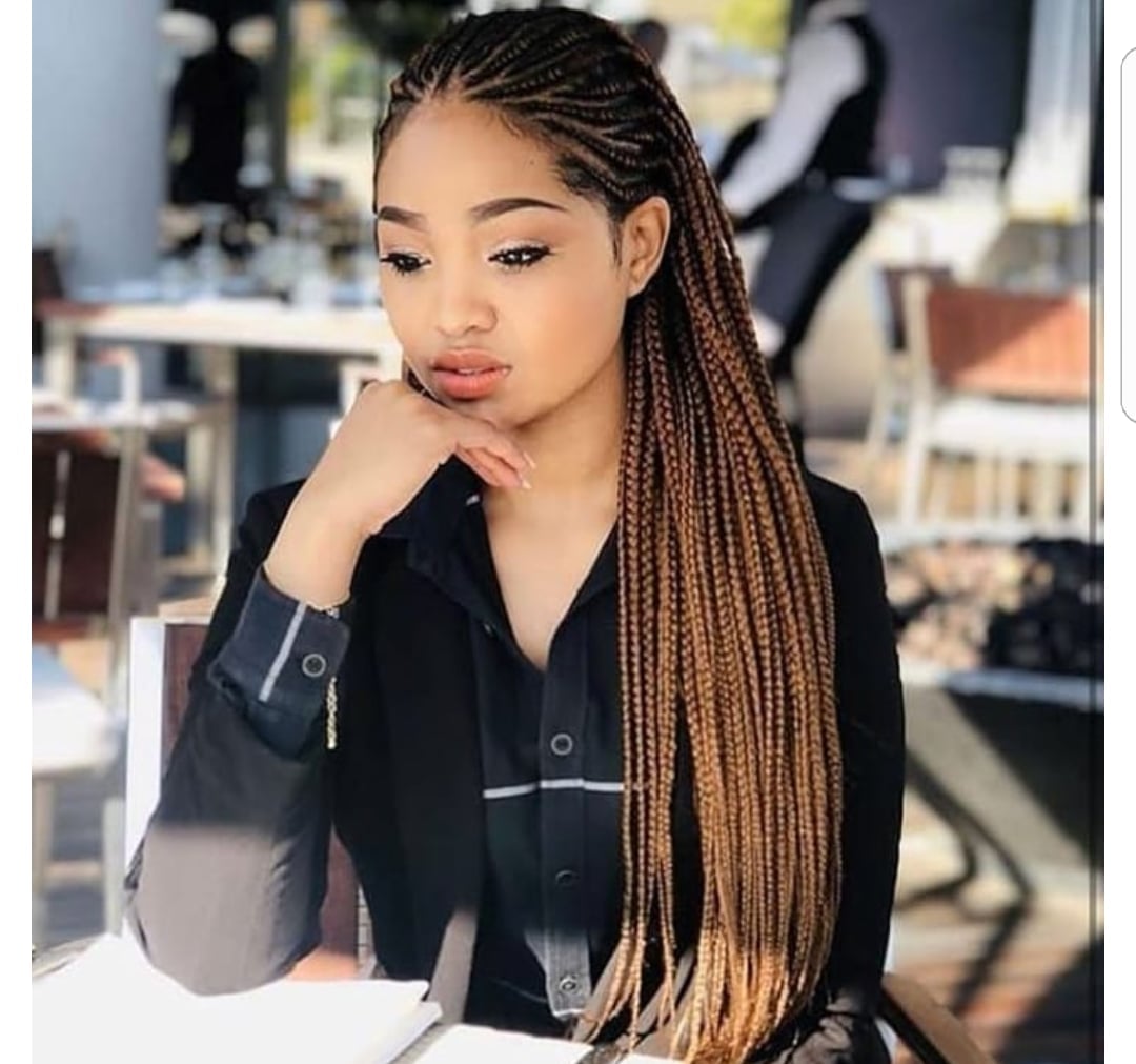 Side Part Ombre Box Braids Side Part Ombre Box Braids — Classy Long Braids