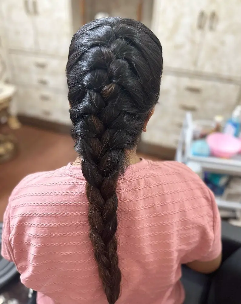Thick Dark Brown French Braid Thick Dark Brown French Braid — Classy Long Braids