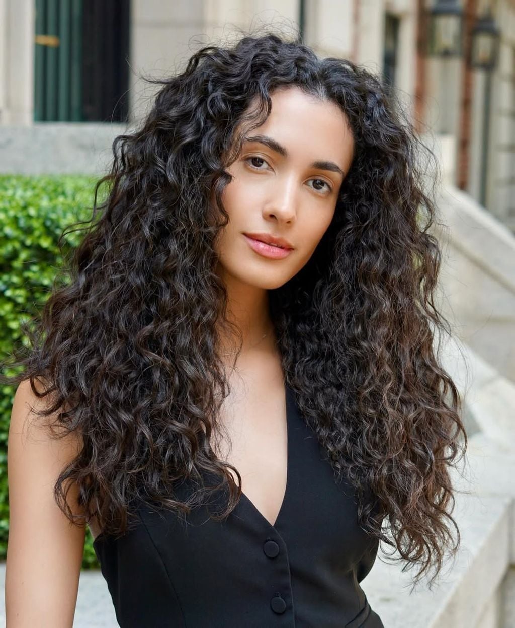 Mid-Back Dark Brown Curls With Subtle Highlights and Adding Dimension Mid-Back Dark Brown Curls With Subtle Highlights and Adding Dimension — Classy Long Curly Hair