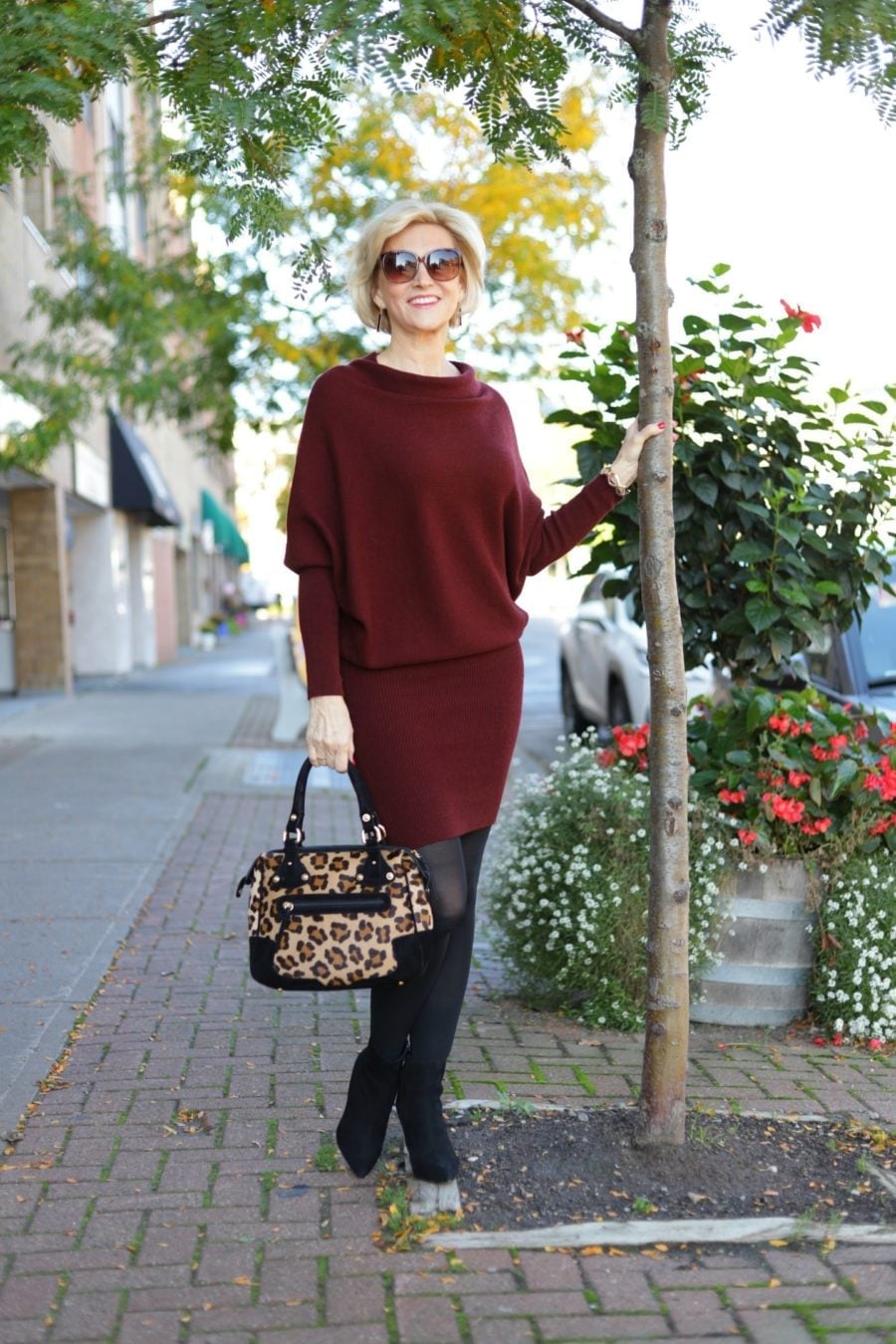 Maroon Knit Off-Shoulder Sweater Dress Maroon Knit Off-Shoulder Sweater Dress — Classy Maroon Outfits