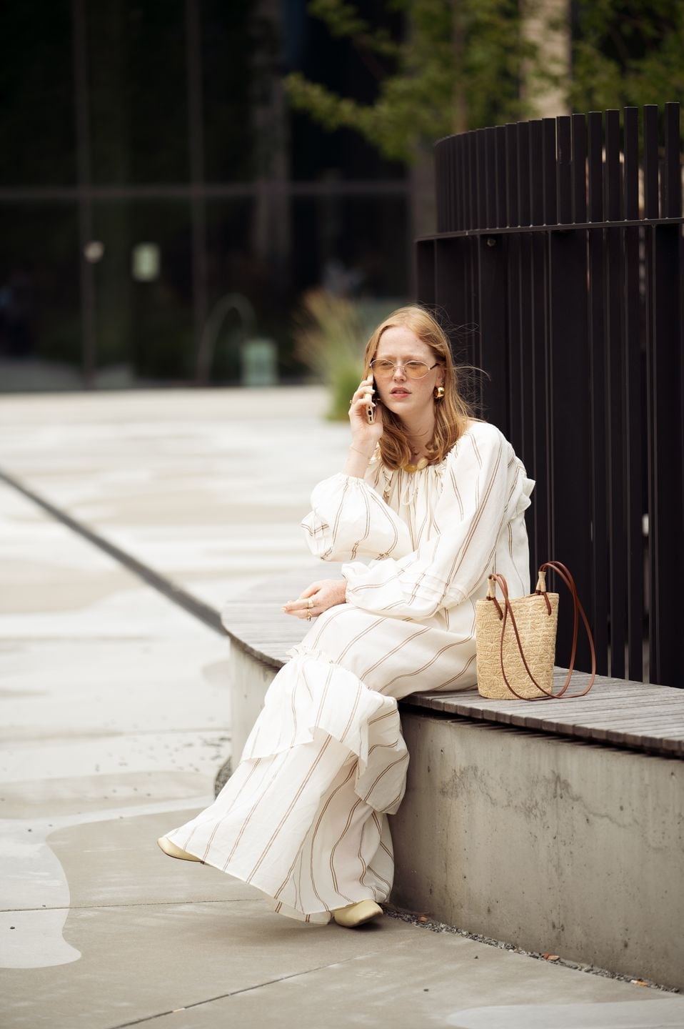 Striped Tiered Maxi Dress for Daytime Casual Striped Tiered Maxi Dress for Daytime Casual — Classy Maxi Dresses Outfit