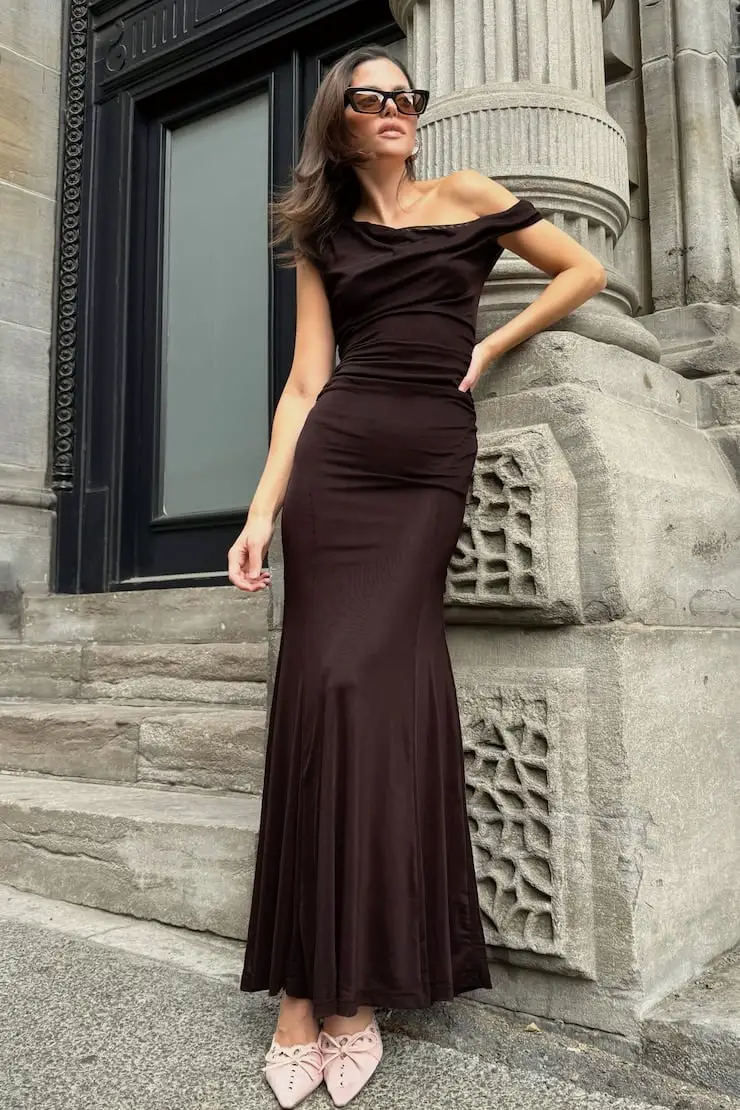 Off-the-Shoulder Maxi Dress for Formal Events Off-the-Shoulder Maxi Dress for Formal Events — Classy Maxi Dresses Outfit