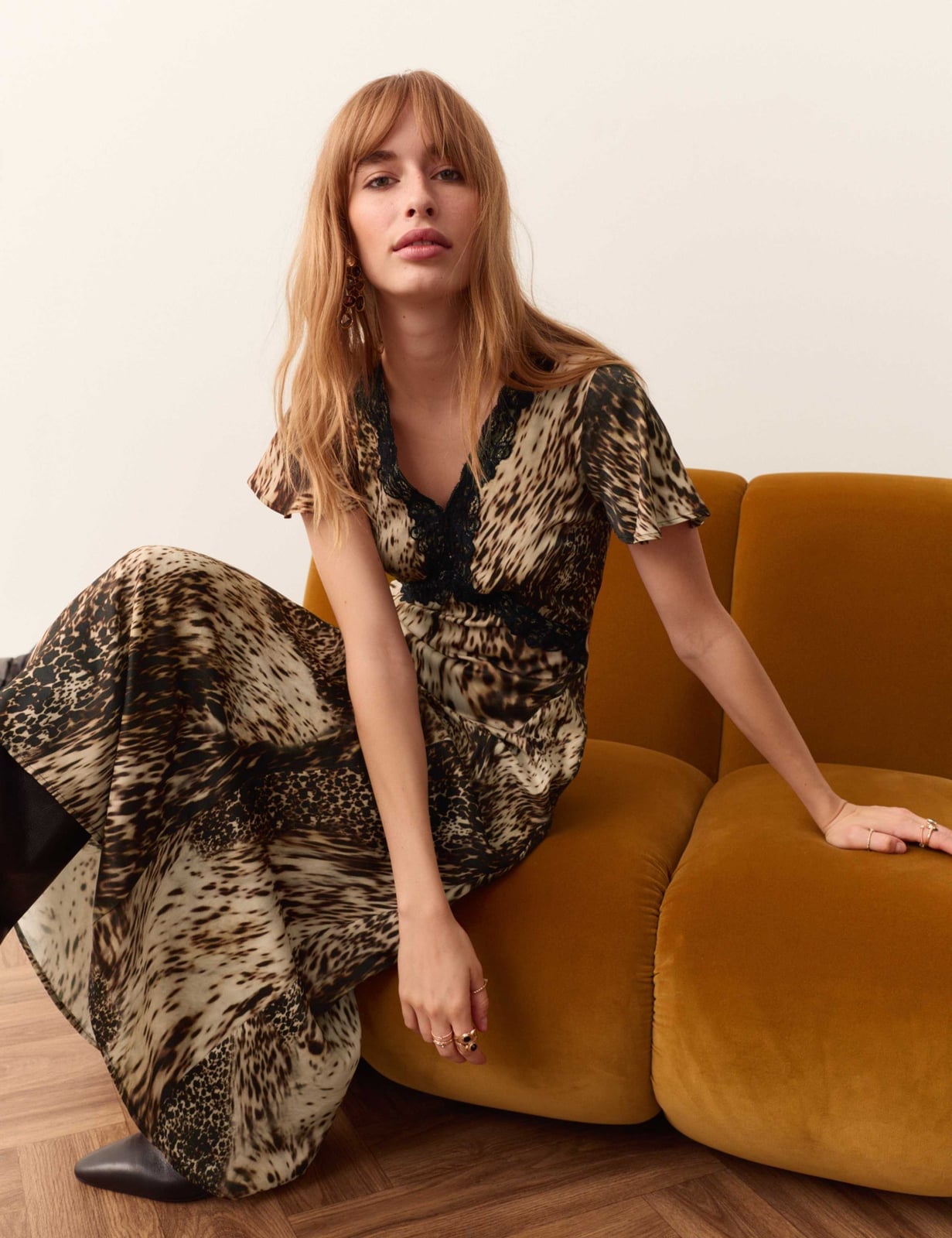 Animal Print Silk Lace Maxi Dress Animal Print Silk Lace Maxi Dress — Classy Maxi Dresses Outfit