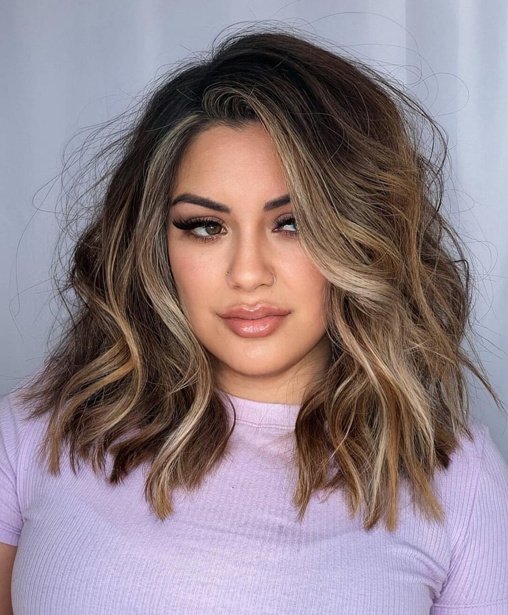 Dark Brown Collarbone Layers With Subtle Highlights Dark Brown Collarbone Layers With Subtle Highlights — Classy Medium Length Hair