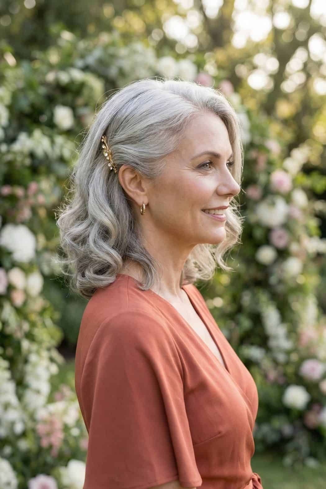 Gray Shoulder Length Waves Gray Shoulder Length Waves — Classy Medium Length Hair