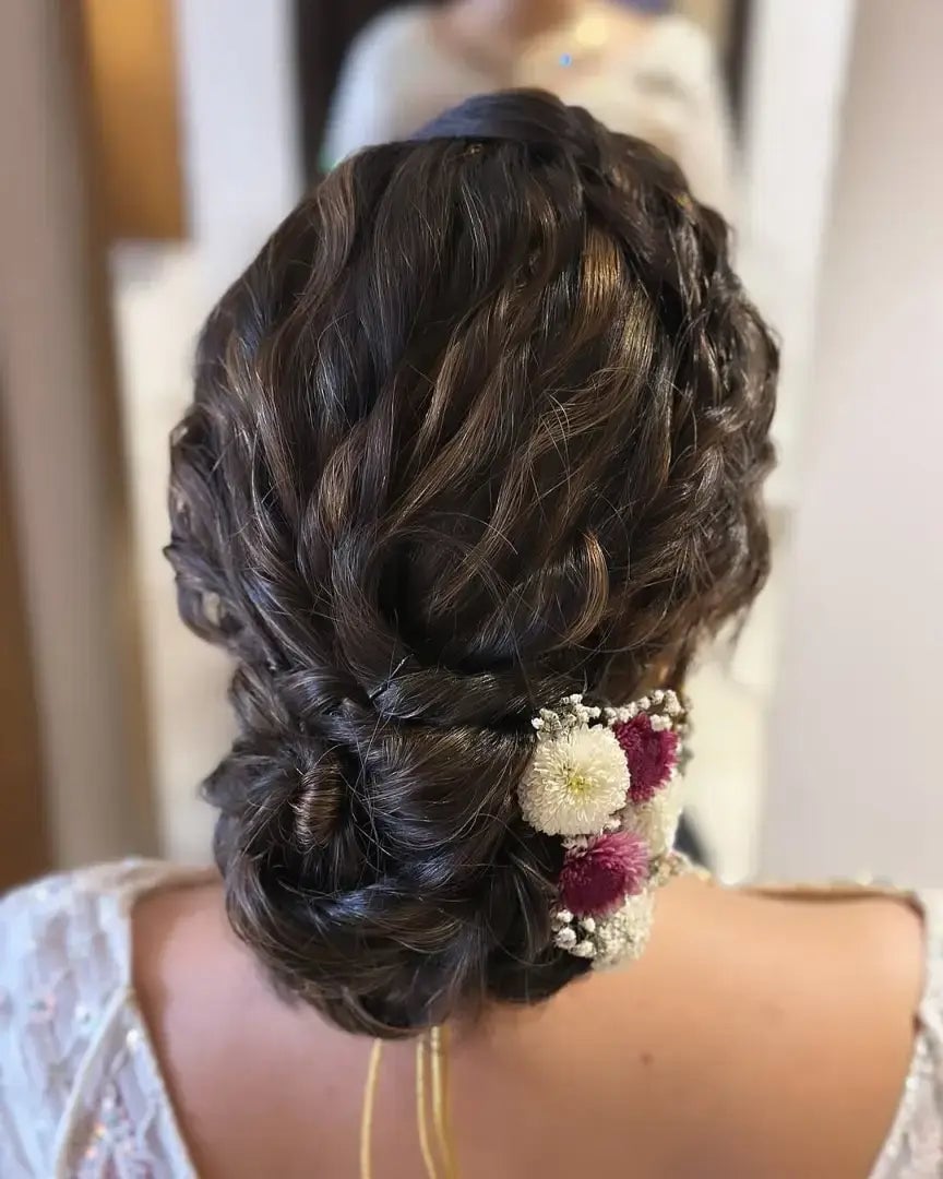 Intricate Low Dark Brown Bun With Braided Details — Classy Messy Bun Outfit
