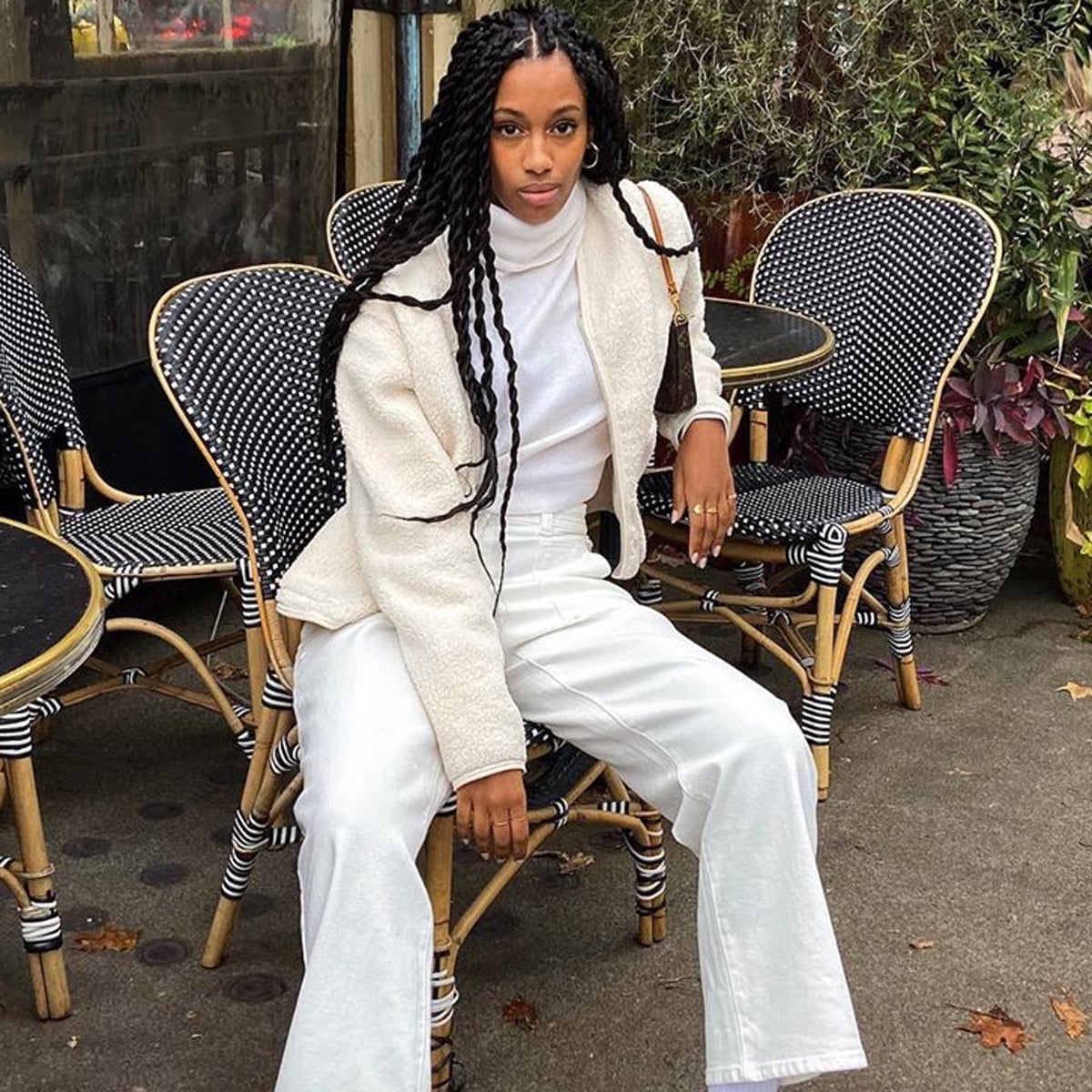 Cream Wide-Leg Trousers with Textured Jacket, Office-Safe Version — Classy Minimalist Outfits