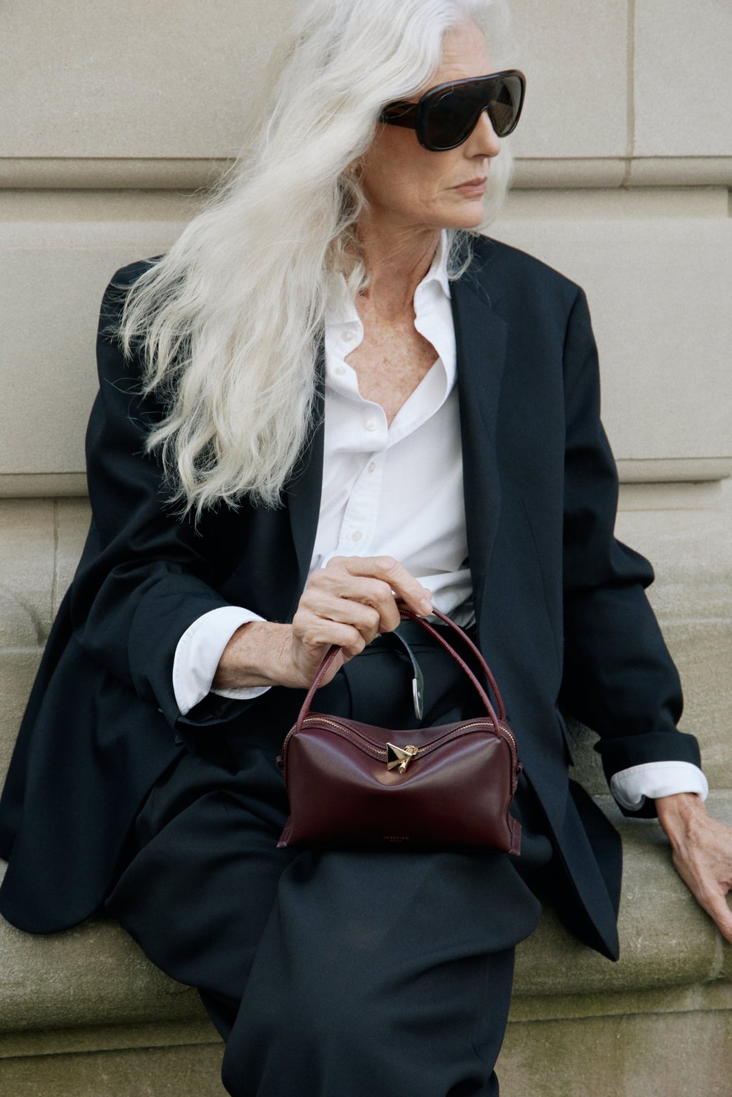 Sharp Oversized Blazer with Crisp White Shirt Sharp Oversized Blazer with Crisp White Shirt — Classy New York Style