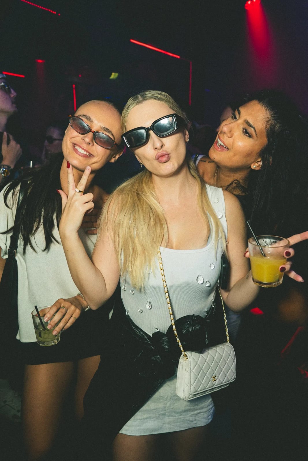 Black Leather Jacket Over White Ribbed Tank Black Leather Jacket Over White Ribbed Tank — Classy Night Club Outfit