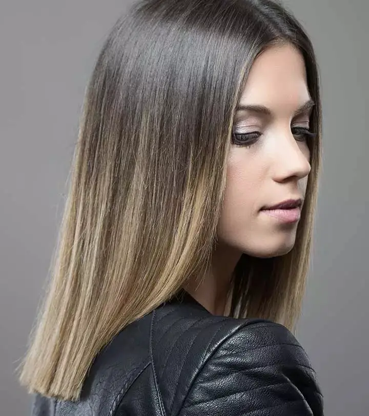 Collarbone Lob Dark To Light Brown Ombre — Classy Ombre Hair