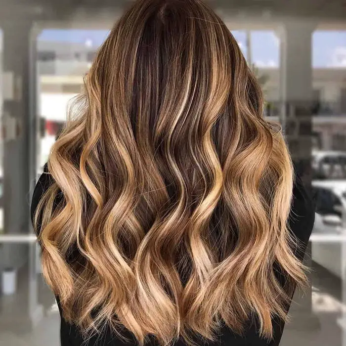 Back View Dark Brown To Blonde Ombre Blowout, Everyday Version — Classy Ombre Hair