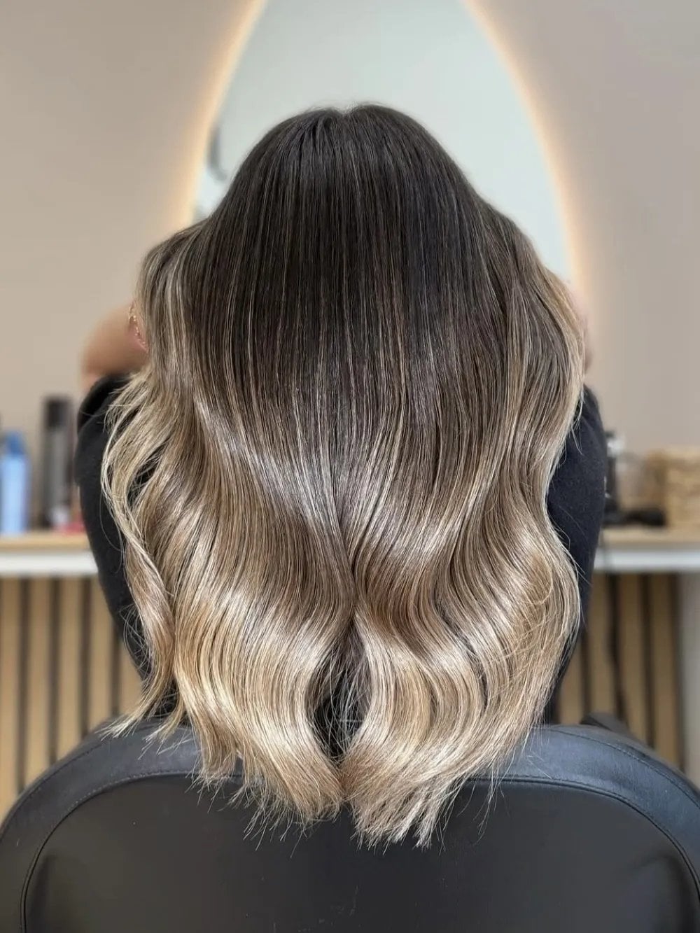 Long Layers Dark Brown To Blonde Ombre, Mid-Back — Classy Ombre Hair Color