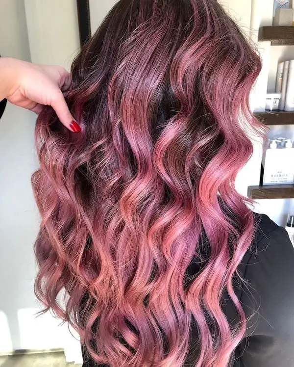 Mid-Back Rose Gold Ombre — Classy Ombre Hair Color