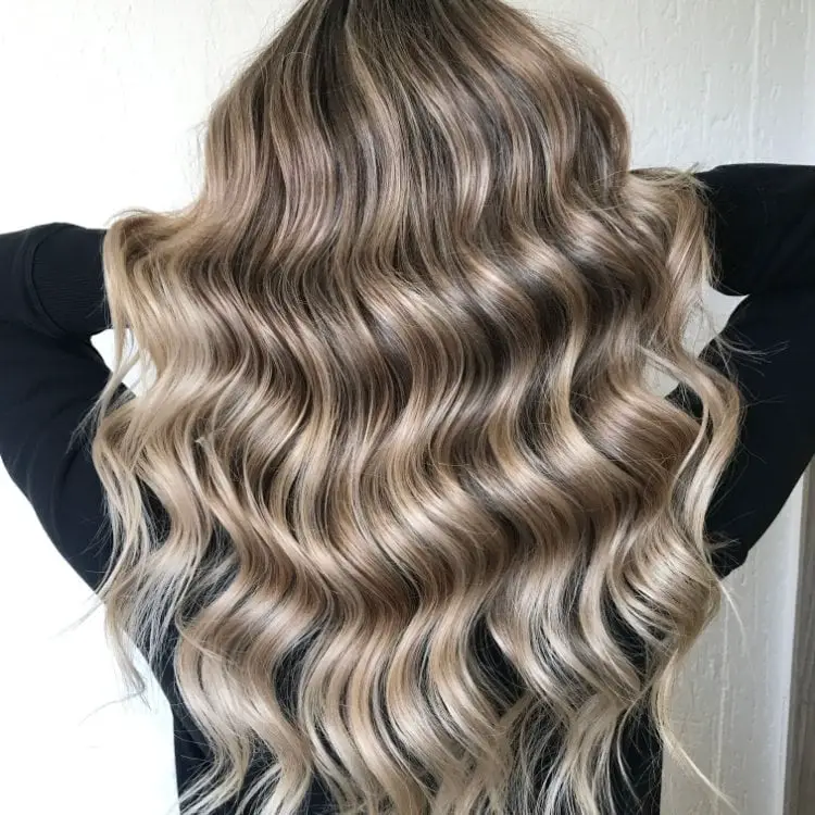 Mid-Back Dark Brown To Blonde Blowout, Everyday Version — Classy Ombre Hair Color