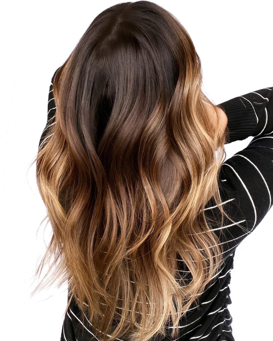 Rich Ombre Blend Dark Brown To Golden Blonde — Classy Ombre Hair Color