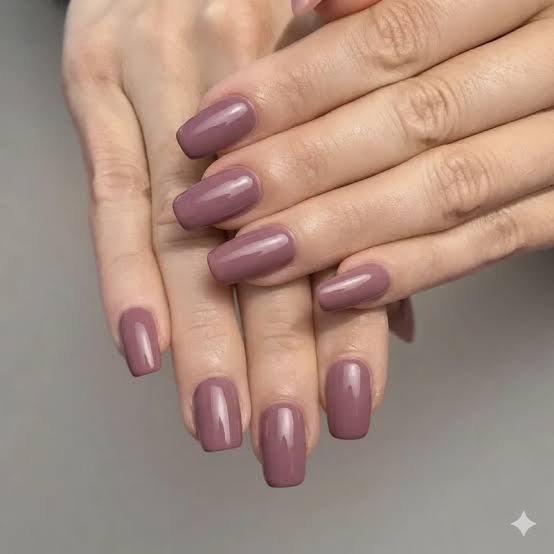 Classic Mauve Pink Short Square Nails Classic Mauve Pink Short Square Nails — Classy One Color Nails