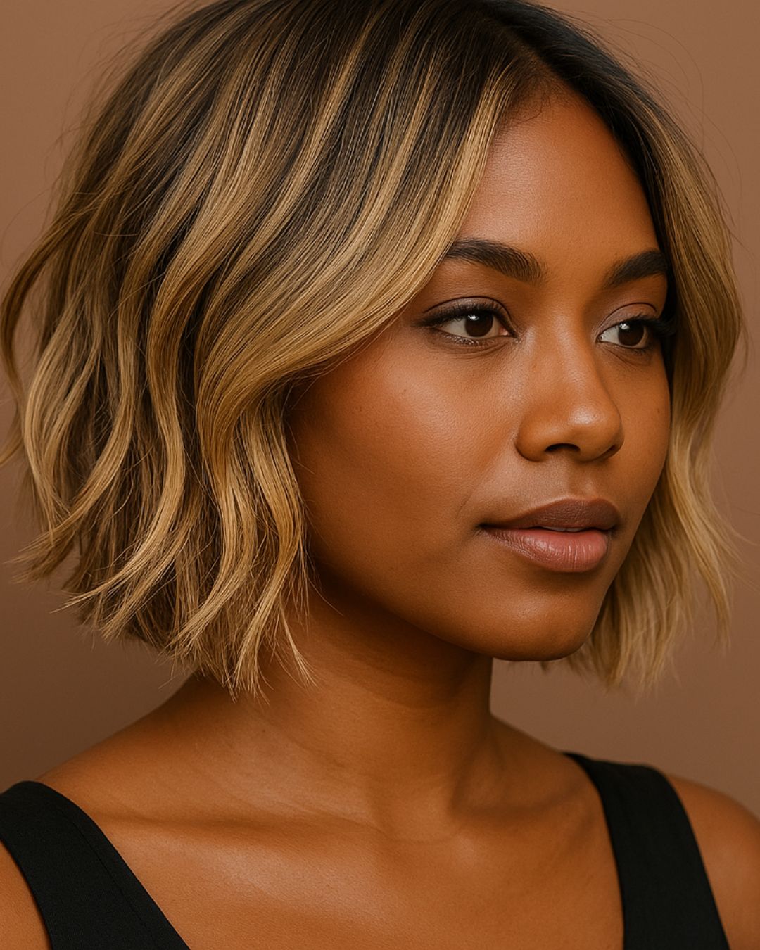Chin Bob With Blonde Balayage Chin Bob With Blonde Balayage — Classy Outfit Hair