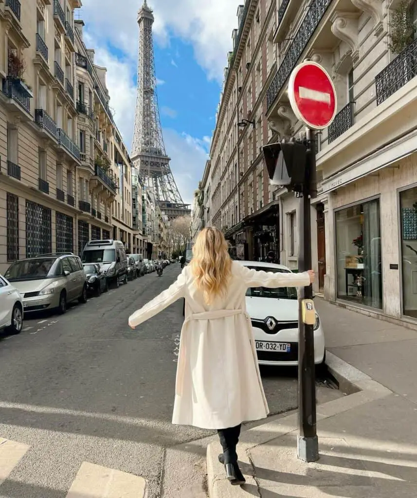 Elegant White Belted Coat Over Black Pants Elegant White Belted Coat Over Black Pants — Classy Paris Outfits