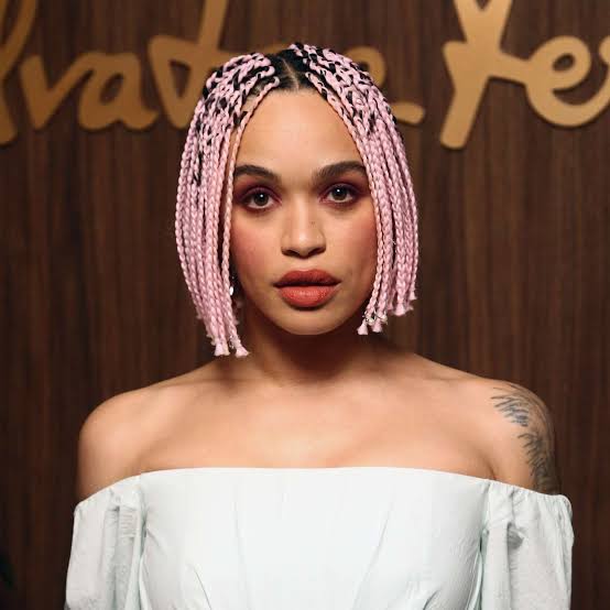 Chin-Length Box Braids With Blunt Bangs In Light Pink Chin-Length Box Braids With Blunt Bangs In Light Pink — Classy Pink Braids