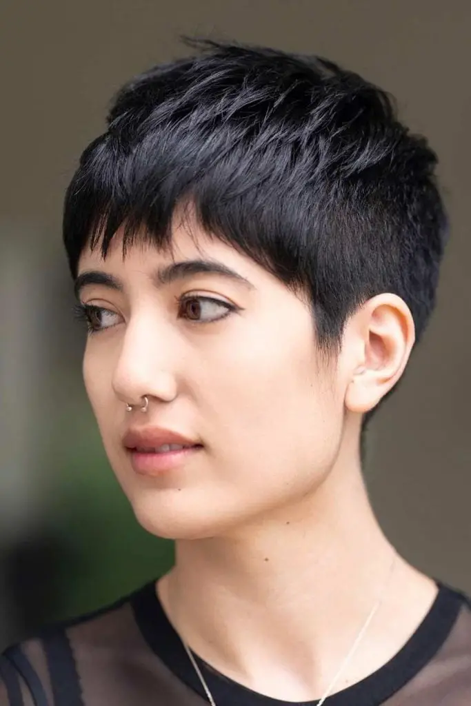 Classic Dark Brown Pixie With Sharp Lines Classic Dark Brown Pixie With Sharp Lines — Classy Pixie Cut