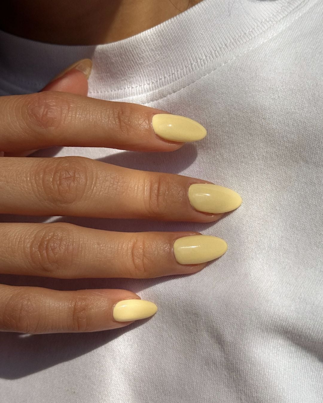 Soft Pink Base Classic French Short Almond — Classy Preppy Nails
