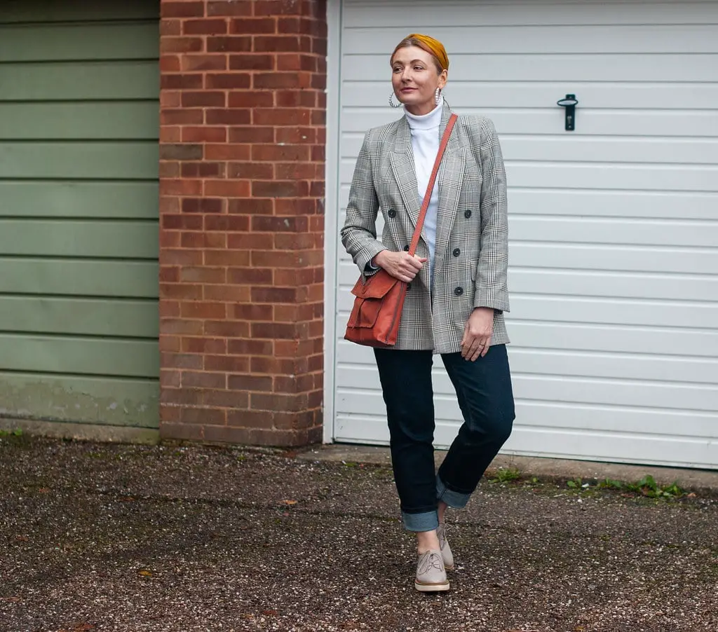 Plaid Blazer and Turtleneck Casual Preppy Jeans Plaid Blazer and Turtleneck Casual Preppy Jeans — Classy Preppy Style