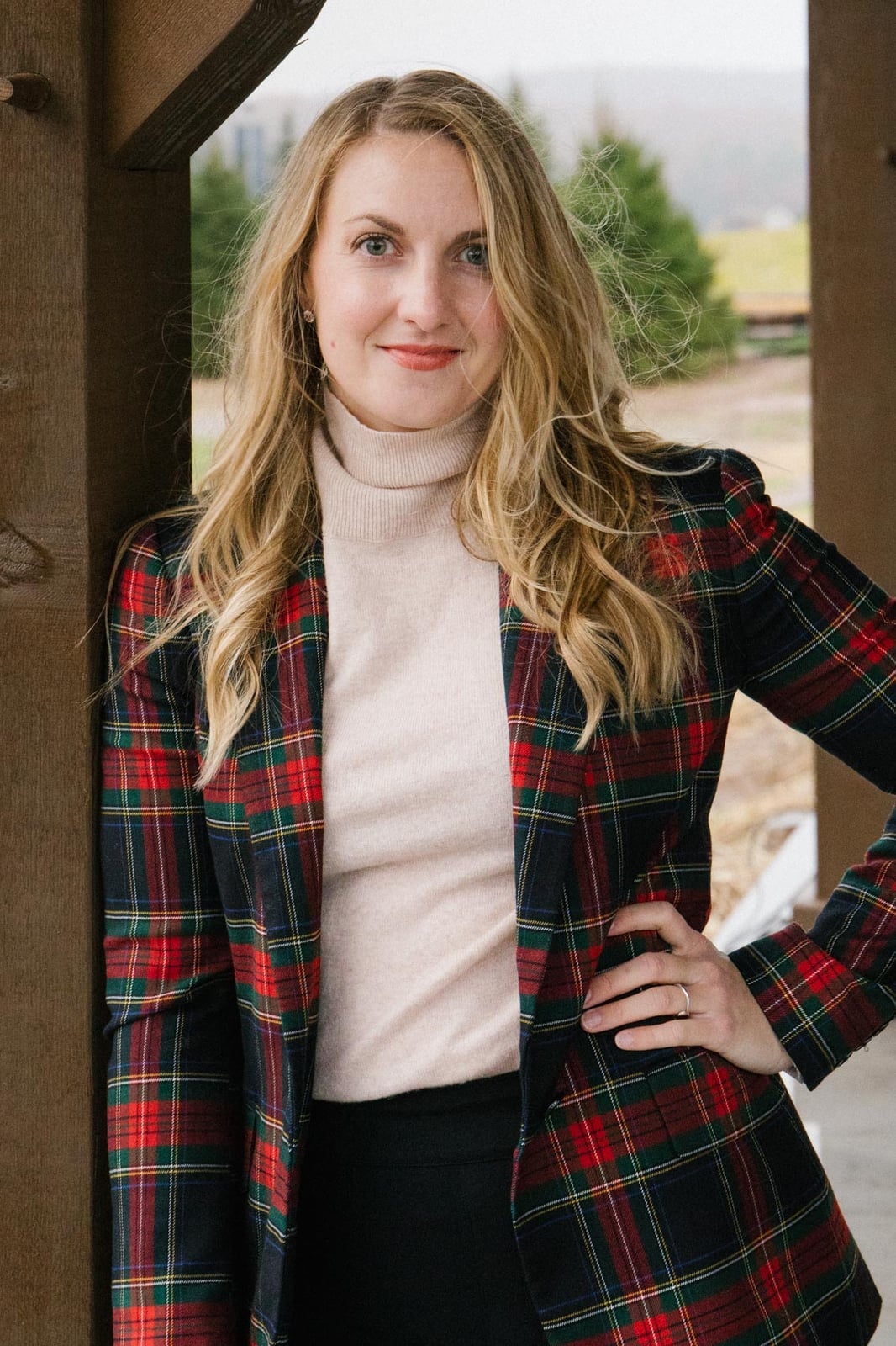 Plaid Blazer With Turtleneck And Black Skirt Plaid Blazer With Turtleneck And Black Skirt — Classy Ralph Lauren Outfits